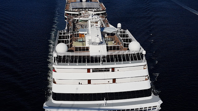 Cruise ship MSC Magnifica passes under the Askøy bridge near Bergen, Norway; MSC Cruises; Ships in Bergen