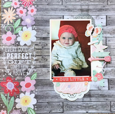 Our Little Lady Scrapbook Layout