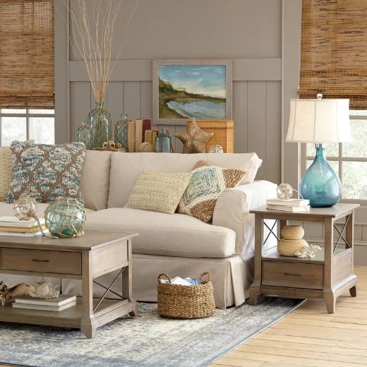16 Neutral Coastal Living Room Designs & Decor Ideas ...