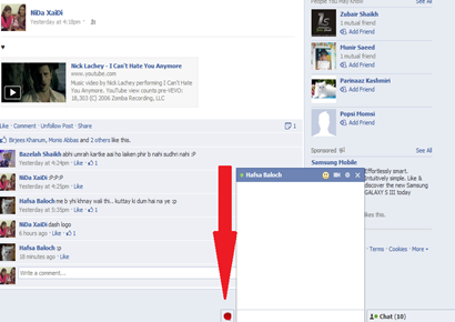 red bubble in facebook chat