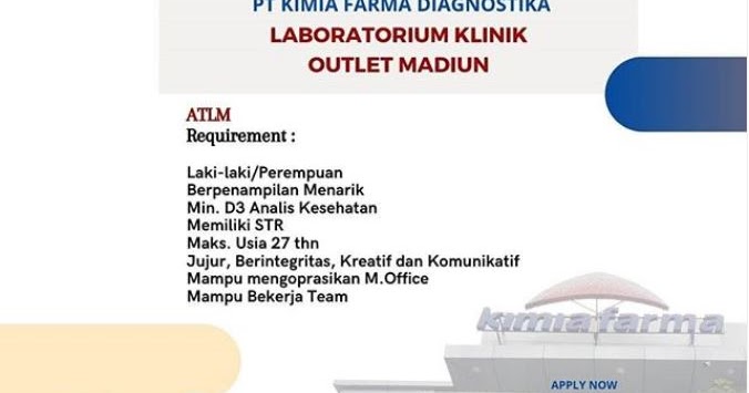 Lowongan Kerja Pt Kimia Farma Diagnostika Lowongan Kerja Dan Rekrutmen Bulan Juni 2021