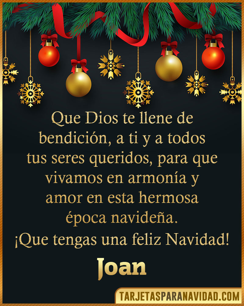 Frases cristianas de Navidad para Joan