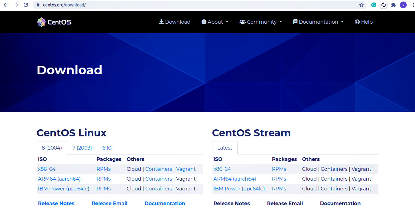 download centos