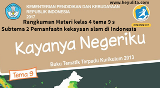 Rangkuman materi kelas 4 tema 9 subtema 2