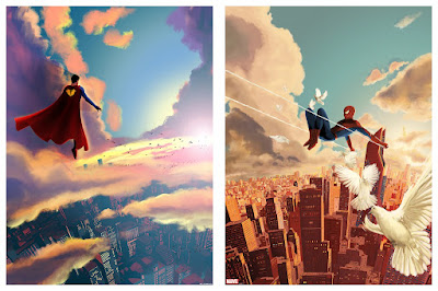 Superman & Spider-Man Giclee Prints by Raid71 x Bottleneck Gallery