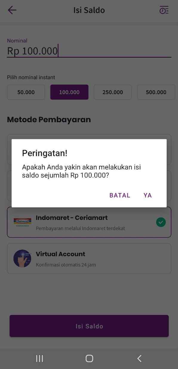 Cara Deposit Digital Pulsa Via Indomaret