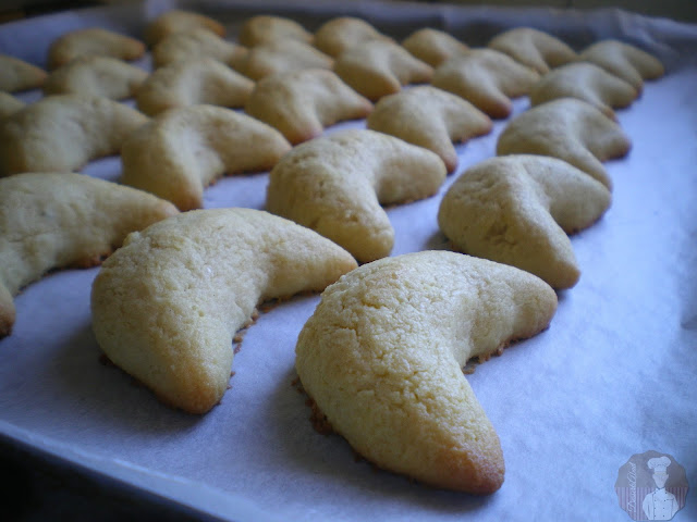 Cuernecillos de vainilla {Vanillekipferl}: recién horneadas