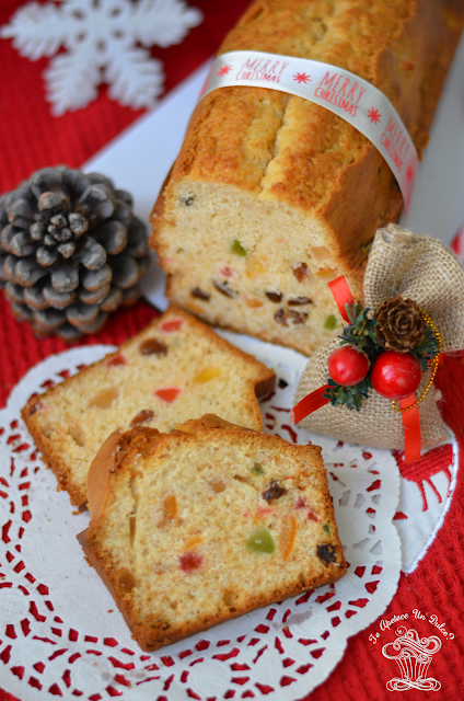 Plum cake de fruta escarchada y pasas al ron