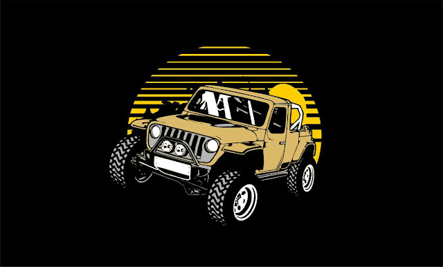 JEEP CAR ILLUSTRATION VECTOR FREE DOWNLOAD