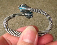 Holding the Wire wrapped cuff