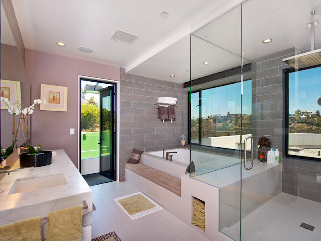 Photo of amazing modern bathroom interiors in Bel Air modern residence