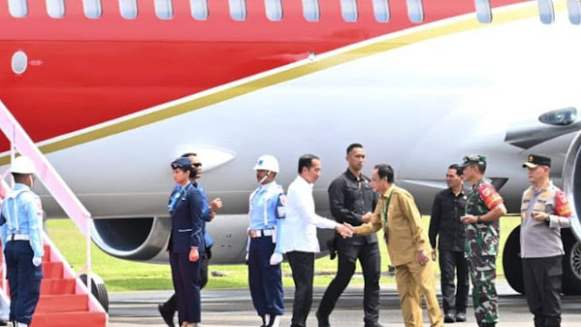 Tiba di Luwuk, Presiden Jokowi Langsung Bertolak ke Salakan Banggai Kepulauan 