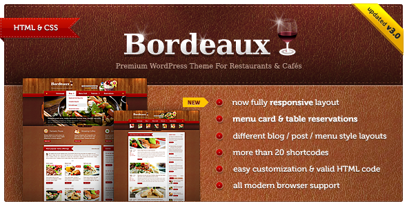 Bordeaux - Premium Restaurant HTML Template - ThemeForest Item for Sale