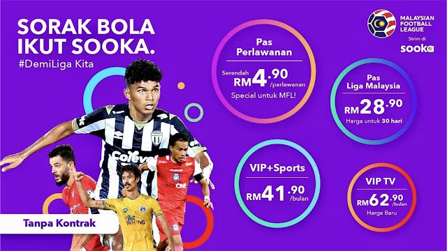 Cara tengok bola Liga Super Malaysia 2023 di Sooka