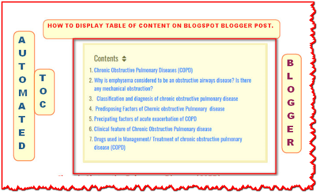 Add table of content in Blogger