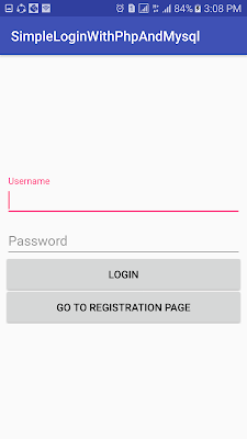 Android Simple Login with Php and Mysql