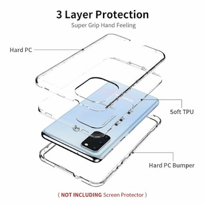 FLOVEME Shockproof Protection Clear Case for Galaxy S20
