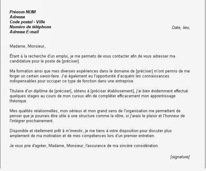 Lettre De Motivation Pour Premier Emploi http://lettre-de-motivation ...