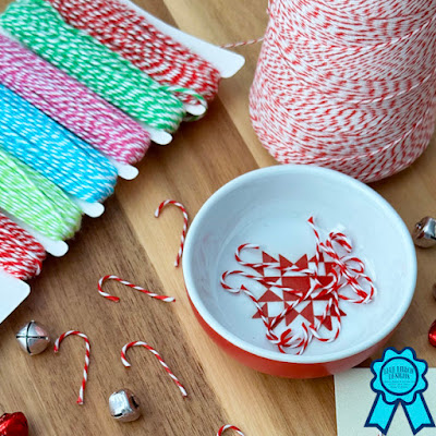 Baker's Twine Candy Cane Embellishments ©Copyright 2024 Belinda Karls-Nace/Blue Ribbon Designs, LLC http://www.blueribbondesigns.blogspot.com