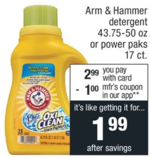 Arm & Hammer Power paks cvs deal 