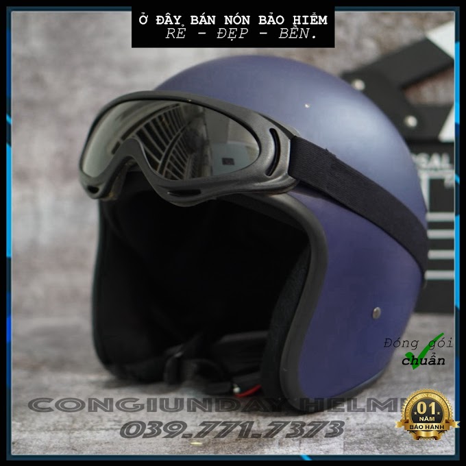 [ cityhelmet ] Nón mũ bảo hiểm phượt 3/4 chất nhựa ABS siêu cấp