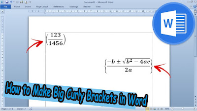 How to Make Big Curly Brackets in Word