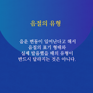 음절의 유형, 음운 변동, 표기 형태의 변화