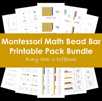 Montessori Math Bead Bar Printable Pack Bundle