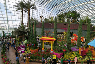 Gardens by the Bay o Jardines de la Bahía. Flower Dome o Cúpula de las Flores. Singapur o Singapore.