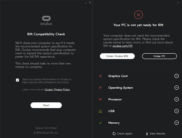 cara mengetahui PC untuk VR