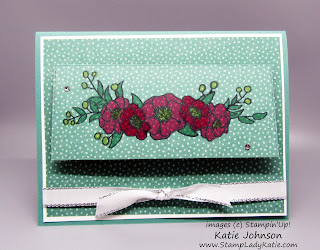 Interactive card with a partial die cut door featuring Stampin'Up!'s Bloom and Grow stamp set