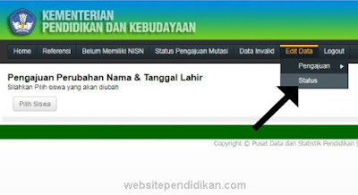 Cek Status Perubahan Edit Data Nama-Tanggal Lahir dan Nama Ibu Kandung Siswa
