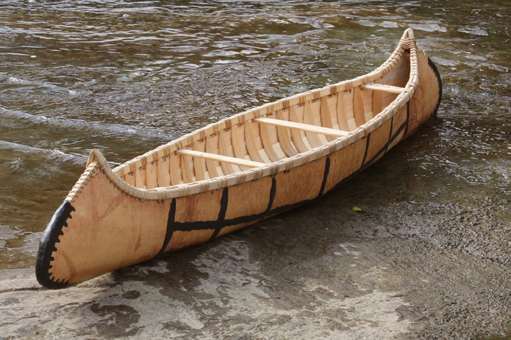 2013 CLA Live Auction: Chippewa Birchbark Canoe Model by 