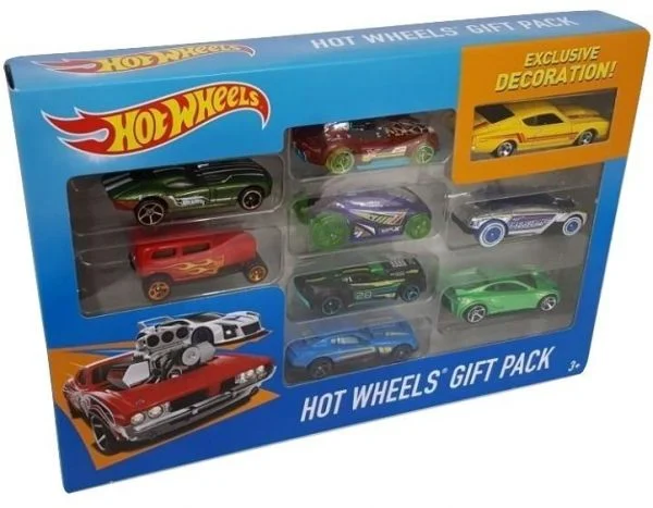 Hot Wheels Exclusive Decoration Gift Pack, 9-Piece