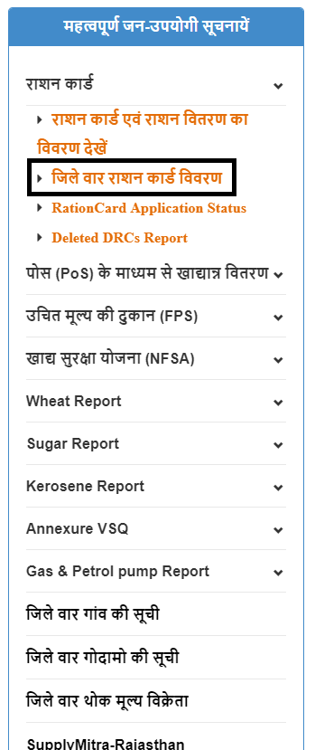 Rajasthan Ration Card List 2024 PDF Download at food.rajasthan.gov.in