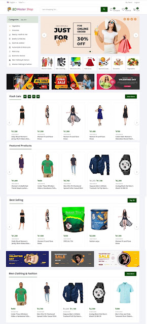 E-Commerce CMS  template BD Master Shop