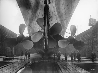 RMS Titanic's propeller, Docking bay in Southampton 