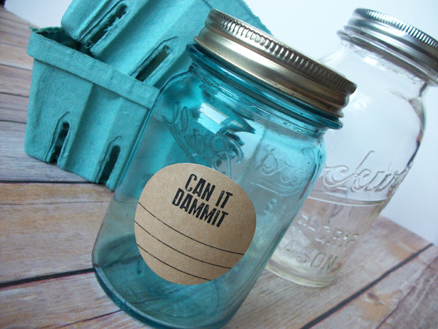 Kraft Can it Dammit Mason Jar Labels