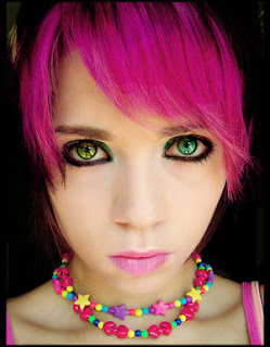 Funky Pink Color Hairstyles