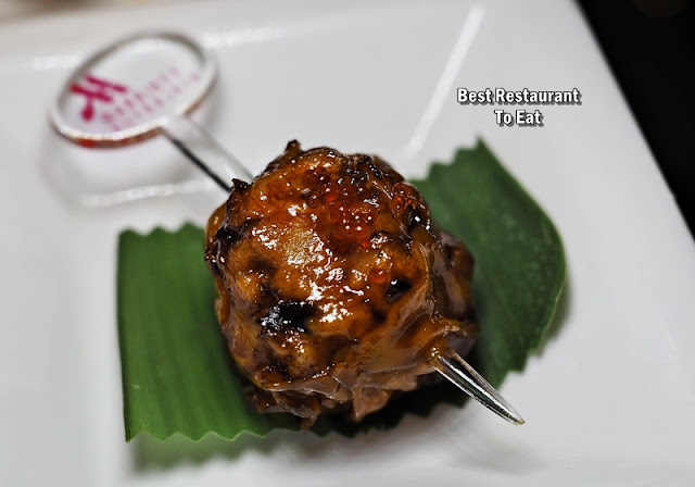 Summer Palace Dim Sum Set Lunch Menu - Deep Fried Chicken Siew Mai With Teppanyaki Sauce and Fish Roe