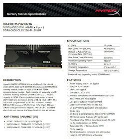 Kingston HyperX Predator 16GB 3000Mhz (4x4) DDR4 Memory Kit
