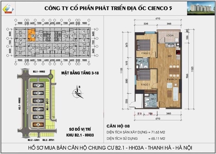 căn số 08 chung cư thanh hà b2.1