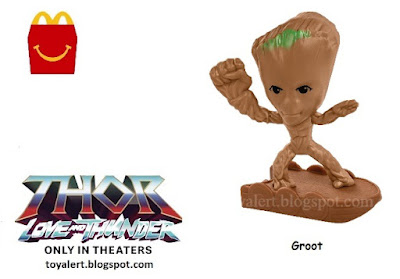 Groot happy meal toy figurine - McDonalds Thor Toys 2022 Love and Thunder