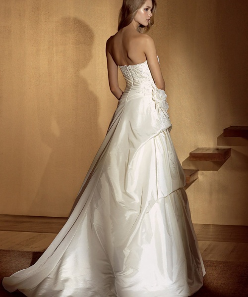 silver grecian wedding dress