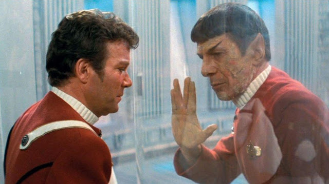 Kirk and Spock in radiation chamber in Star Trek II