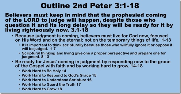 Outline 2 Peter 3.1-18