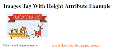 HTML Images Tag With Height Attribute Example