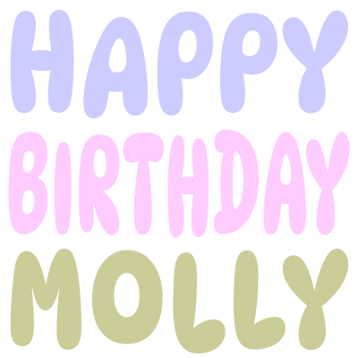 Happy Birthday Molly (Sticker)