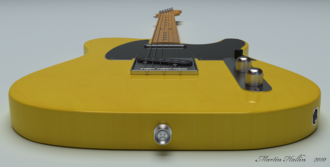 My 3d-portfolio: Electric guitar, Fender Telecaster