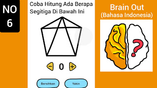 Coba Hitung Ada Berapa Segitiga Di Bawah Ini - Brain Out Level 6